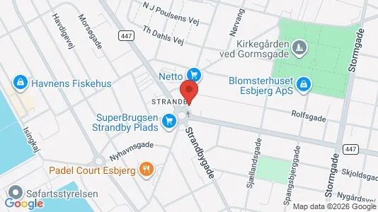 Kliniklokaler til salg i Esbjerg Centrum - kort over placeringen