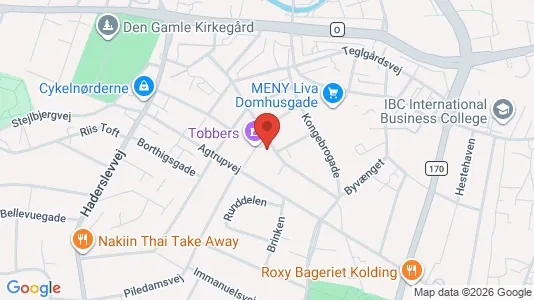 Kontorlokaler til leje i Kolding - kort over placeringen