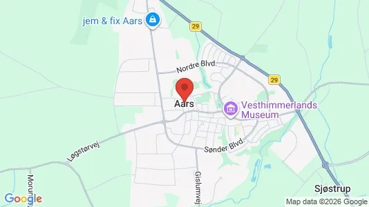 Erhvervslejemål til leje i Aars - Foto fra Google Street View