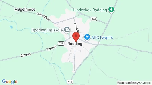 Erhvervslejemål til leje i Rødding - Foto fra Google Street View