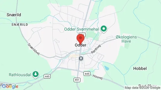 Erhvervslejemål til leje i Odder - Foto fra Google Street View