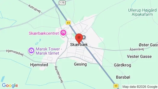 Erhvervslejemål til leje i Skærbæk - Foto fra Google Street View