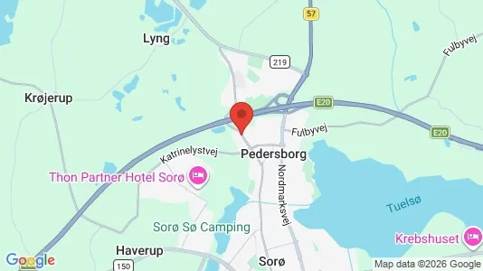 Erhvervslejemål til leje i Sorø - kort over placeringen