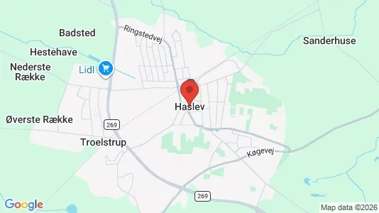 Erhvervslejemål til leje i Haslev - Foto fra Google Street View