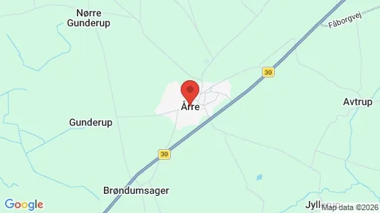 Erhvervslejemål til leje i Årre - Foto fra Google Street View