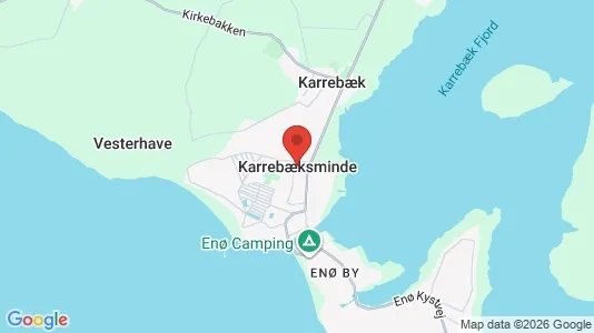 Erhvervslejemål til leje i Karrebæksminde - kort over placeringen