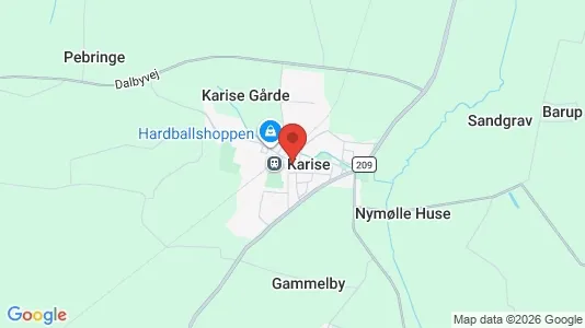 Erhvervslejemål til leje i Karise - kort over placeringen