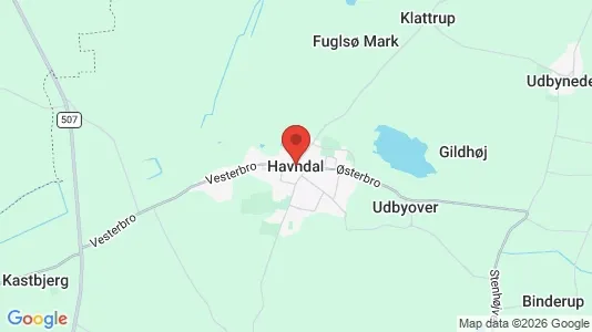 Erhvervslejemål til leje i Havndal - Foto fra Google Street View