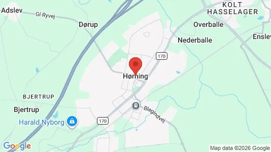 Erhvervslejemål til leje i Hørning - Foto fra Google Street View