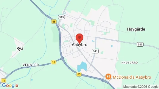 Erhvervslejemål til leje i Aabybro - Foto fra Google Street View