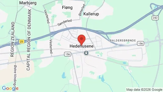 Erhvervslejemål til leje i Hedehusene - kort over placeringen