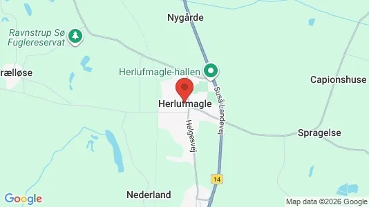 Erhvervslejemål til leje i Herlufmagle - kort over placeringen