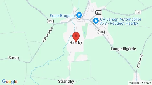 Erhvervslejemål til leje i Haarby - Foto fra Google Street View