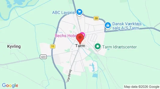 Erhvervslejemål til leje i Tarm - Foto fra Google Street View