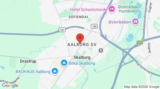 Erhvervslejemål til leje i Aalborg SV - kort over placeringen