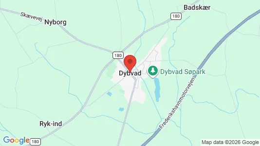 Erhvervslejemål til leje i Dybvad - Foto fra Google Street View