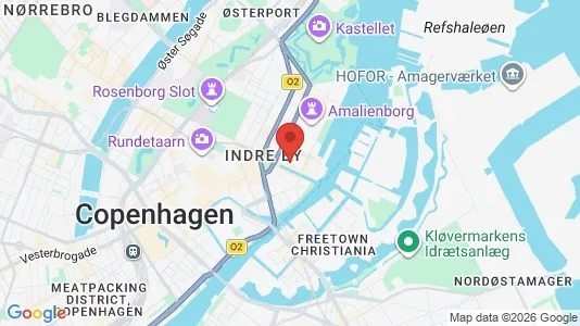 Erhvervslejemål til leje i København K - kort over placeringen