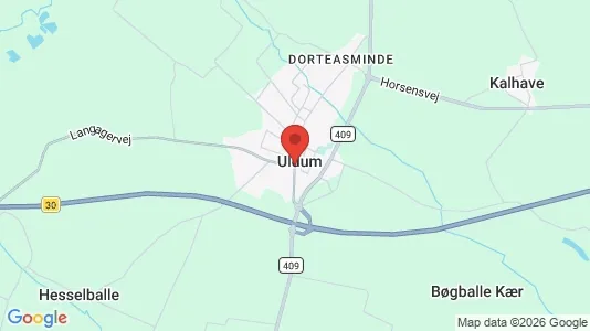 Erhvervslejemål til leje i Uldum - Foto fra Google Street View