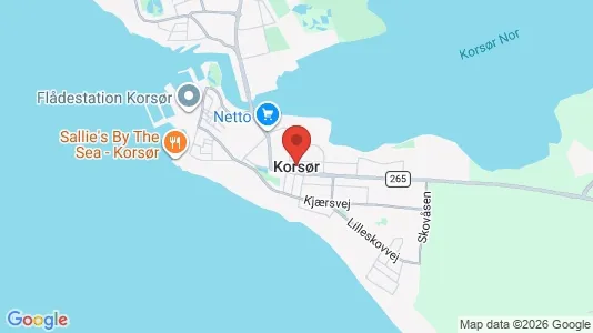Erhvervslejemål til leje i Korsør - kort over placeringen