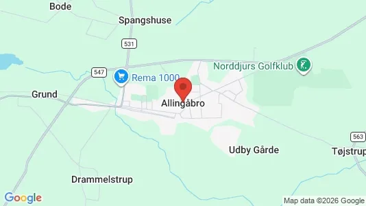 Erhvervslejemål til leje i Allingåbro - Foto fra Google Street View