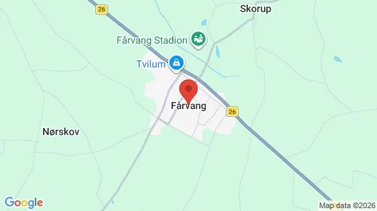 Erhvervslejemål til leje i Fårvang - Foto fra Google Street View