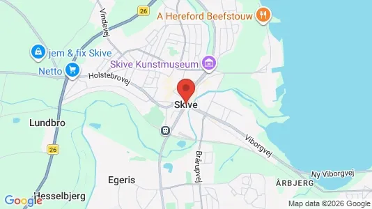 Erhvervslejemål til leje i Skive - Foto fra Google Street View
