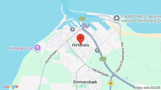 Erhvervslejemål til leje i Hirtshals - kort over placeringen