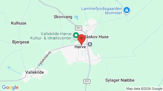 Erhvervslejemål til leje i Hørve - kort over placeringen