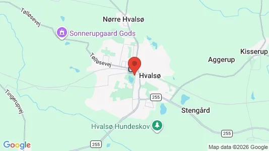Erhvervslejemål til leje i Hvalsø - kort over placeringen