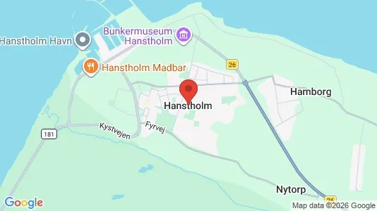Erhvervslejemål til leje i Hanstholm - kort over placeringen