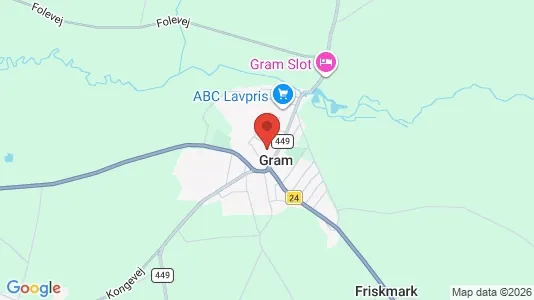 Erhvervslejemål til leje i Gram - Foto fra Google Street View