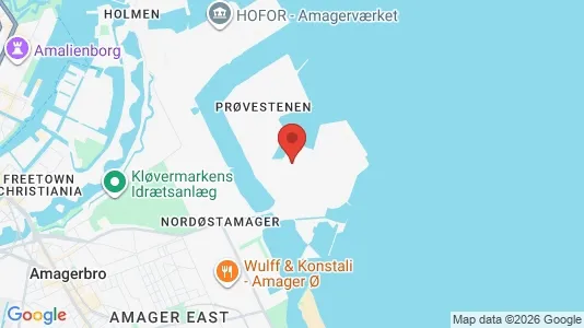 Erhvervslejemål til leje i København S - kort over placeringen