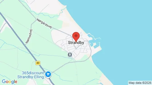 Erhvervslejemål til leje i Strandby - kort over placeringen