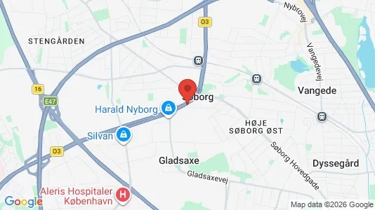 Erhvervslejemål til leje i Søborg - kort over placeringen