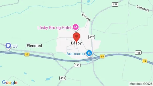 Erhvervslejemål til leje i Låsby - Foto fra Google Street View