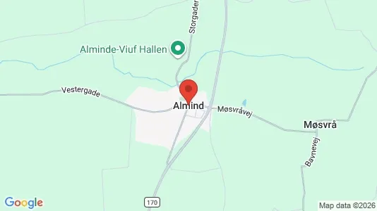 Erhvervslejemål til leje i Almind - Foto fra Google Street View