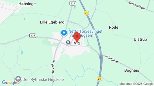 Erhvervslejemål til leje i Vig - kort over placeringen