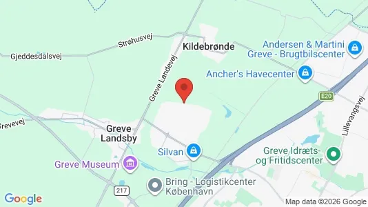 Erhvervslejemål til leje i Greve - kort over placeringen