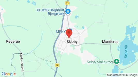 Erhvervslejemål til leje i Skibby - kort over placeringen