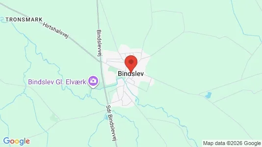 Erhvervslejemål til leje i Bindslev - kort over placeringen