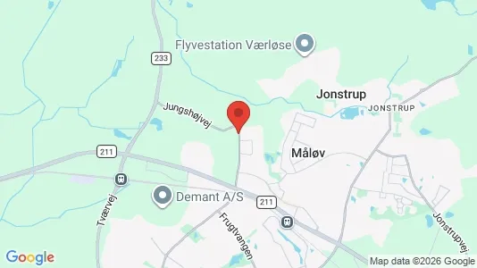 Erhvervslejemål til leje i Måløv - Foto fra Google Street View