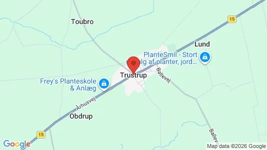Erhvervslejemål til leje i Trustrup - Foto fra Google Street View