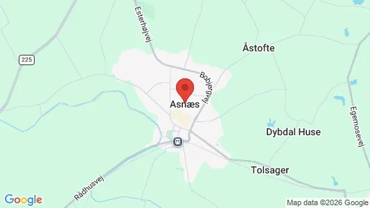 Erhvervslejemål til leje i Asnæs - kort over placeringen