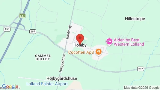 Erhvervslejemål til leje i Holeby - kort over placeringen