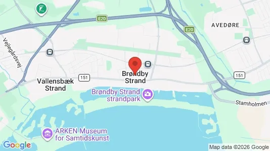 Erhvervslejemål til leje i Brøndby Strand - kort over placeringen