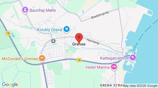 Erhvervslejemål til leje i Grenaa - Foto fra Google Street View