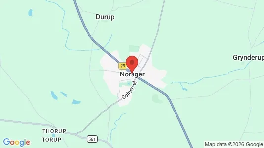 Erhvervslejemål til leje i Nørager - kort over placeringen