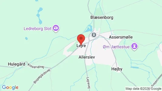 Erhvervslejemål til leje i Lejre - kort over placeringen