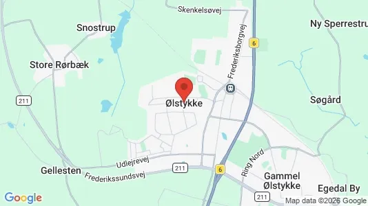 Erhvervslejemål til leje i Ølstykke - Foto fra Google Street View