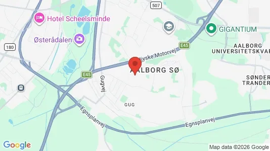 Erhvervslejemål til leje i Aalborg SØ - kort over placeringen